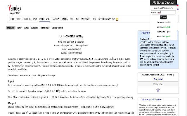 CodeForces Alt. Id Submission Checker