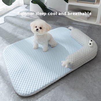 Title 1, Cool Feeling Dog Mat Breathable Pet Bed Cat Nes...