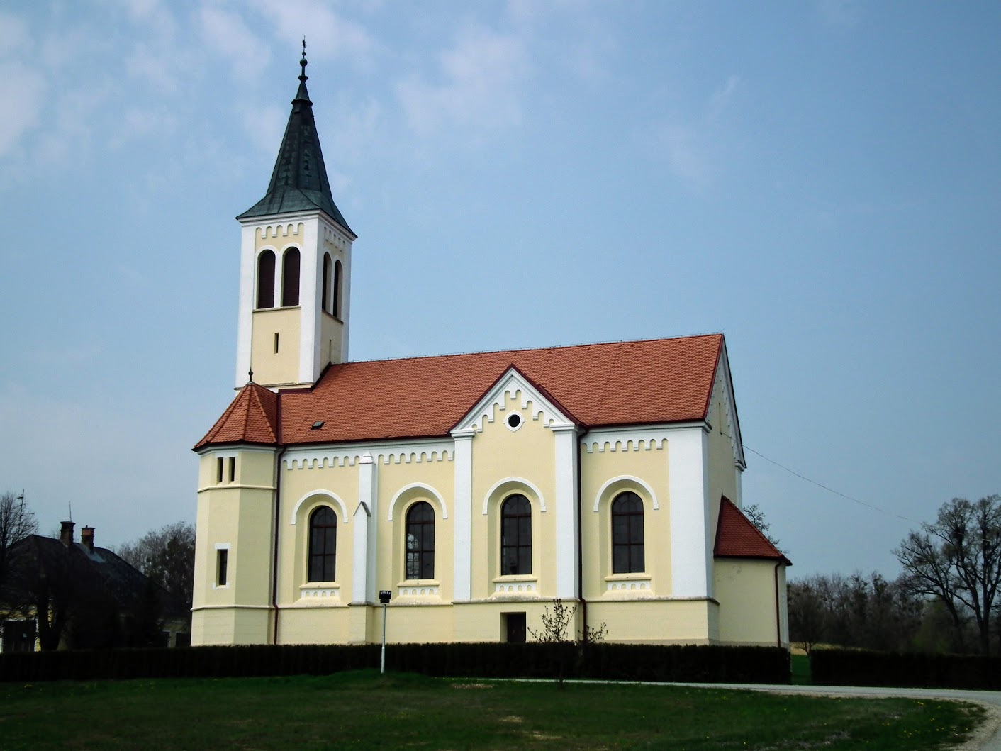 Domanjševci (Domonkosfa) -  evangeličanska cerkev (evangélikus templom)