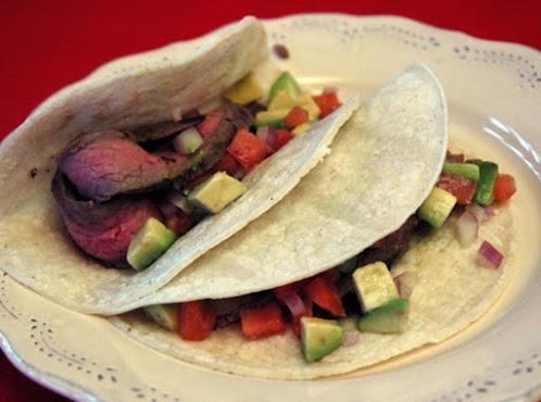 Steak Tacos with Avocado Salsa