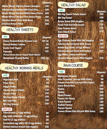 AM2PM Fitness Cafe menu 