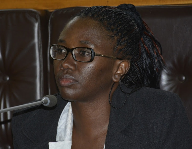 Uasin Gishu Health executive Everlyne Rotich when she appeared before MCAs on Thursday April 25, 2019