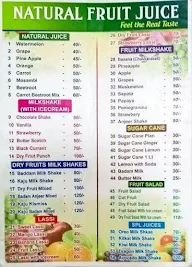 Natural Fruit Juice menu 1