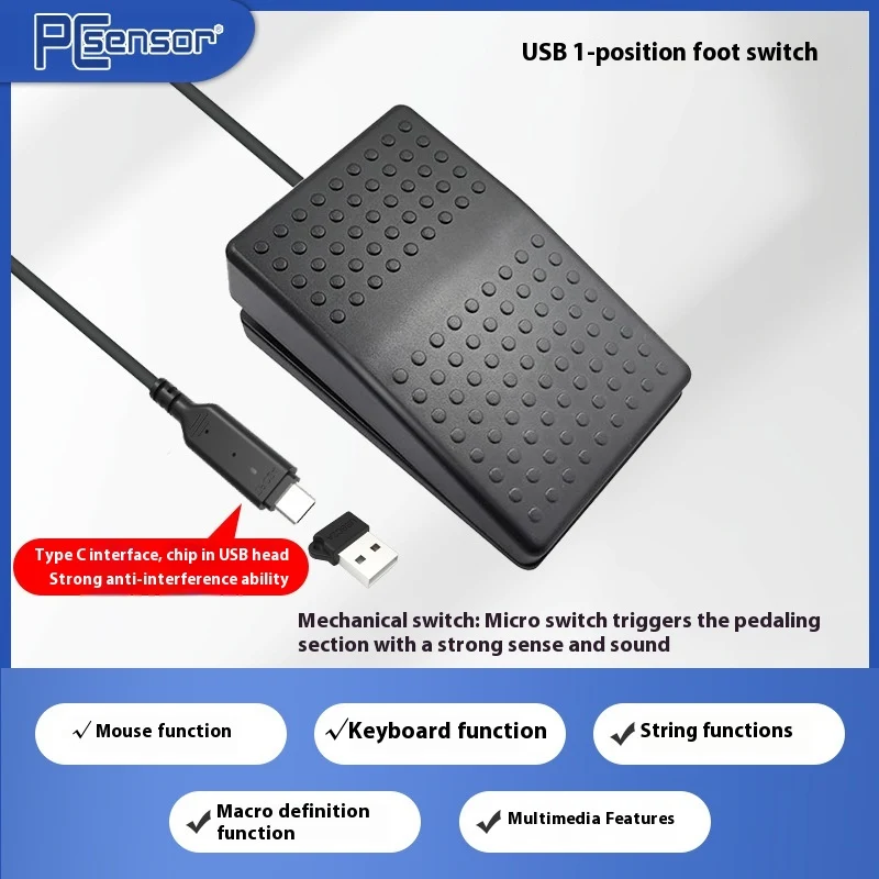 Échographie B Ultrasonore Gastroscopie Bouton Programmable Pédale USB pour Visualisation et Contrôle Optimal des Procédures Endoscopiques.