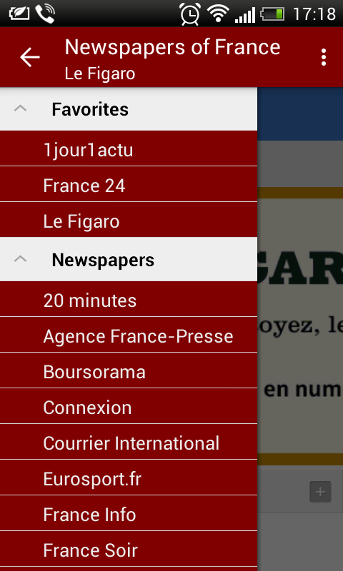 Newspapers of France Screen 1