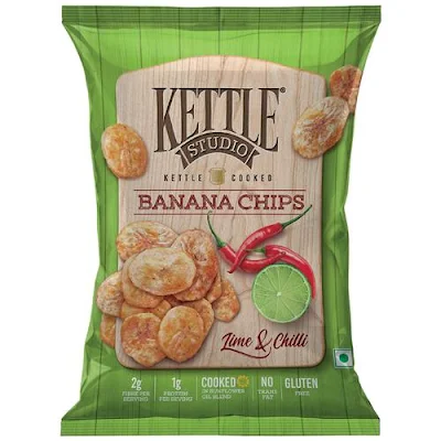 Kettle Studio Banana Chips - Lime & Chilli - 175 gm