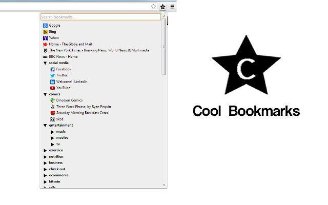 Cool Bookmarks chrome extension