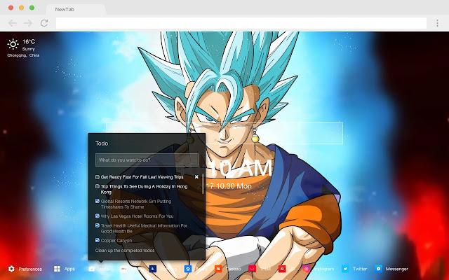 Dragon Ball Popular HD Anime New Tabs Theme