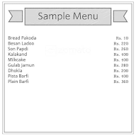 Sona Mithaiwala menu 1