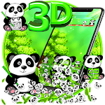 Cover Image of ดาวน์โหลด Cute Panda 3D Gravity Theme 1.1.3 APK