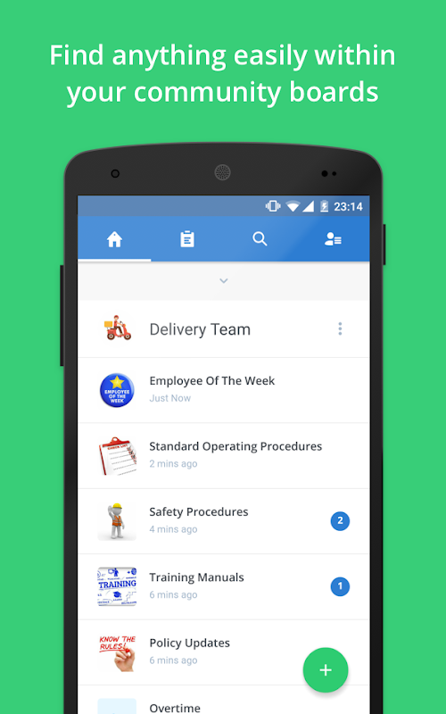 Android application Noticeboard screenshort