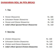 Shawarma Hut menu 2