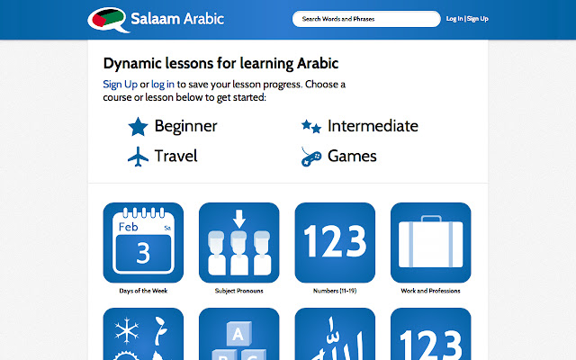 Learn Arabic - Salaam chrome extension