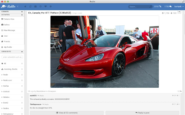 Reditr - The Best Reddit Client chrome extension
