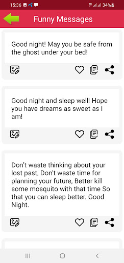 Screenshot Good Night Love Message