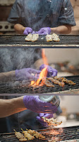 炊煙裊裊炭火串燒