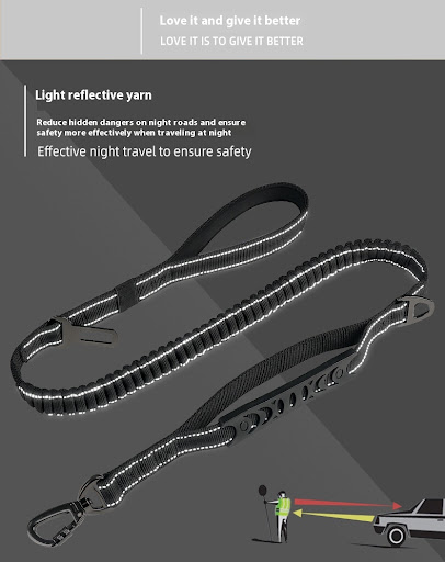 Title 12, Retractable Reflective Pet Leash with Hand Grip...