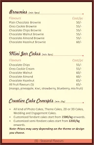 The Sweet Escape menu 1