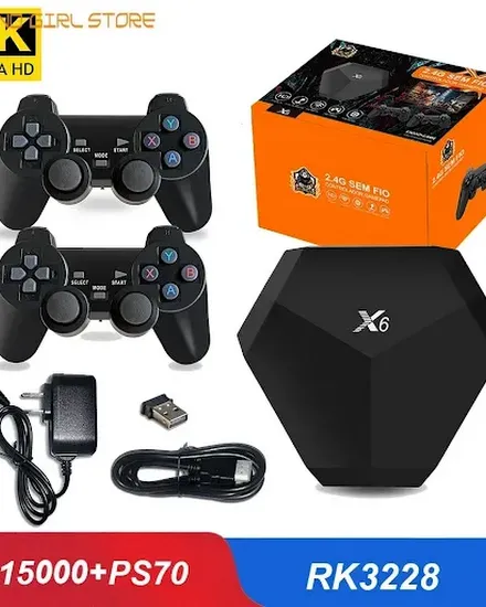 X6 4K HD Video Game Console Box Retro Console Wireless Co... - 0