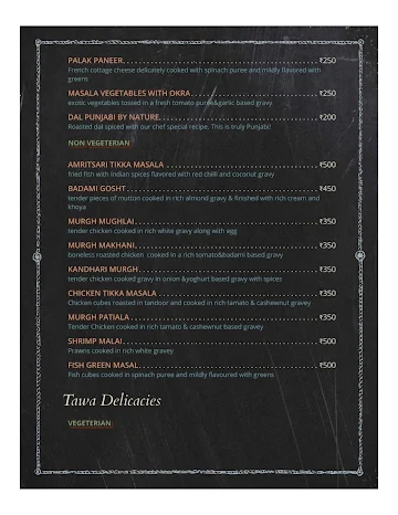 Golden Crop menu 