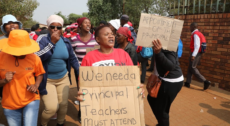 A group of parents have declared a shutdown at TM Letlhake Secondary School in Bekkersdal in the West Rand.