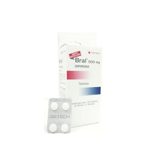 Dipirona 500 mg Bral Biotech x 1 Blister    
