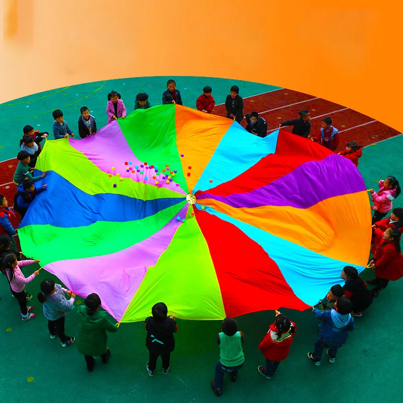 Regenboog Paraplu voor Kinderen Buitenspeelgoed Sensorisch Leermiddel Bevordert Coördinatie en Plezier Didactisch Speelgoed