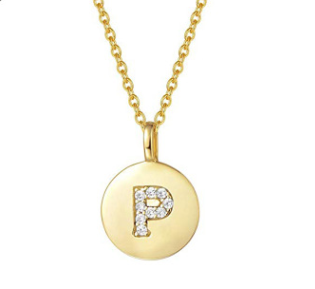 Single Studded Letter Necklace