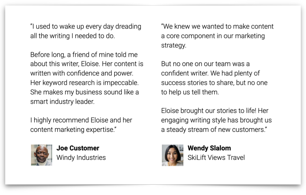 Testimonial Examples: 6 Designs to Highlight Your Expertise - Copyblogger