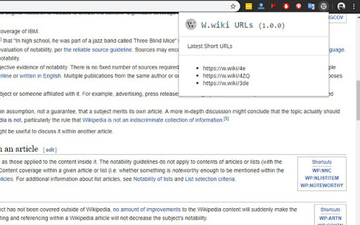 Wiki URL Shortener