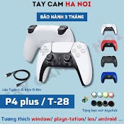 Tay Cầm T28 / P4 Plus, Tay Cầm Chơi Game Không Dây Bluetooth Full Skills Game Fifa Online 4, Joystick 360, Touchpad Nhạy