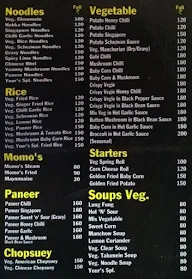 Your's Chinese menu 4