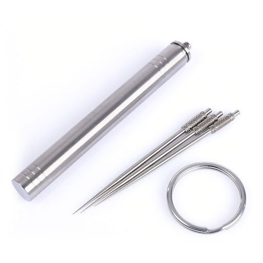 Title 3, Stainless Steel Portable Toothpick Bottle for c...