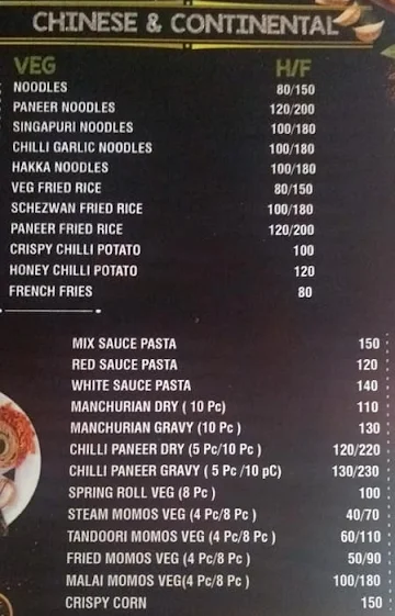 Talk Of D'Town menu 