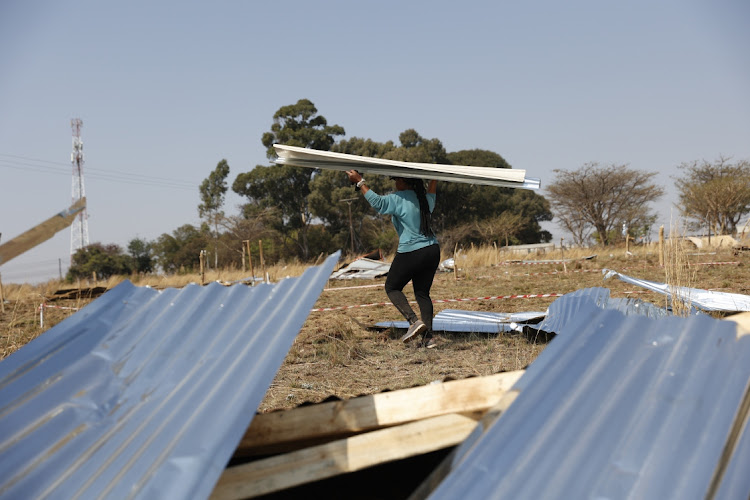 A woman seeking a piece of land to built herself a home was among those who were left feeling helpless after authorities pulled down their structures in Olivenhoutbosch, Centurion.