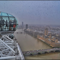 London eye with rain di 