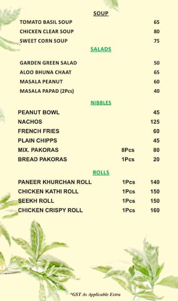 Sarvam Restaurant menu 