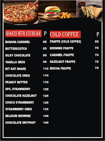 The Shake & Grill menu 