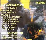 The Paanwala menu 1