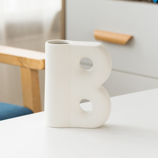 Title 15, Frosted Letters AB Ceramic Vase Decoration, Eur...
