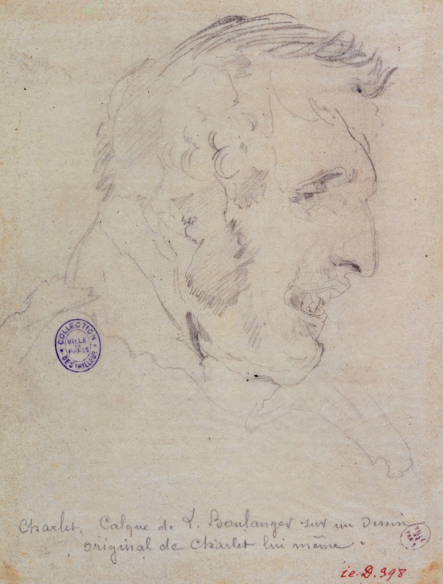 Calque de L Boulanger sur un dessin original de Charvet lui même 1806   1867