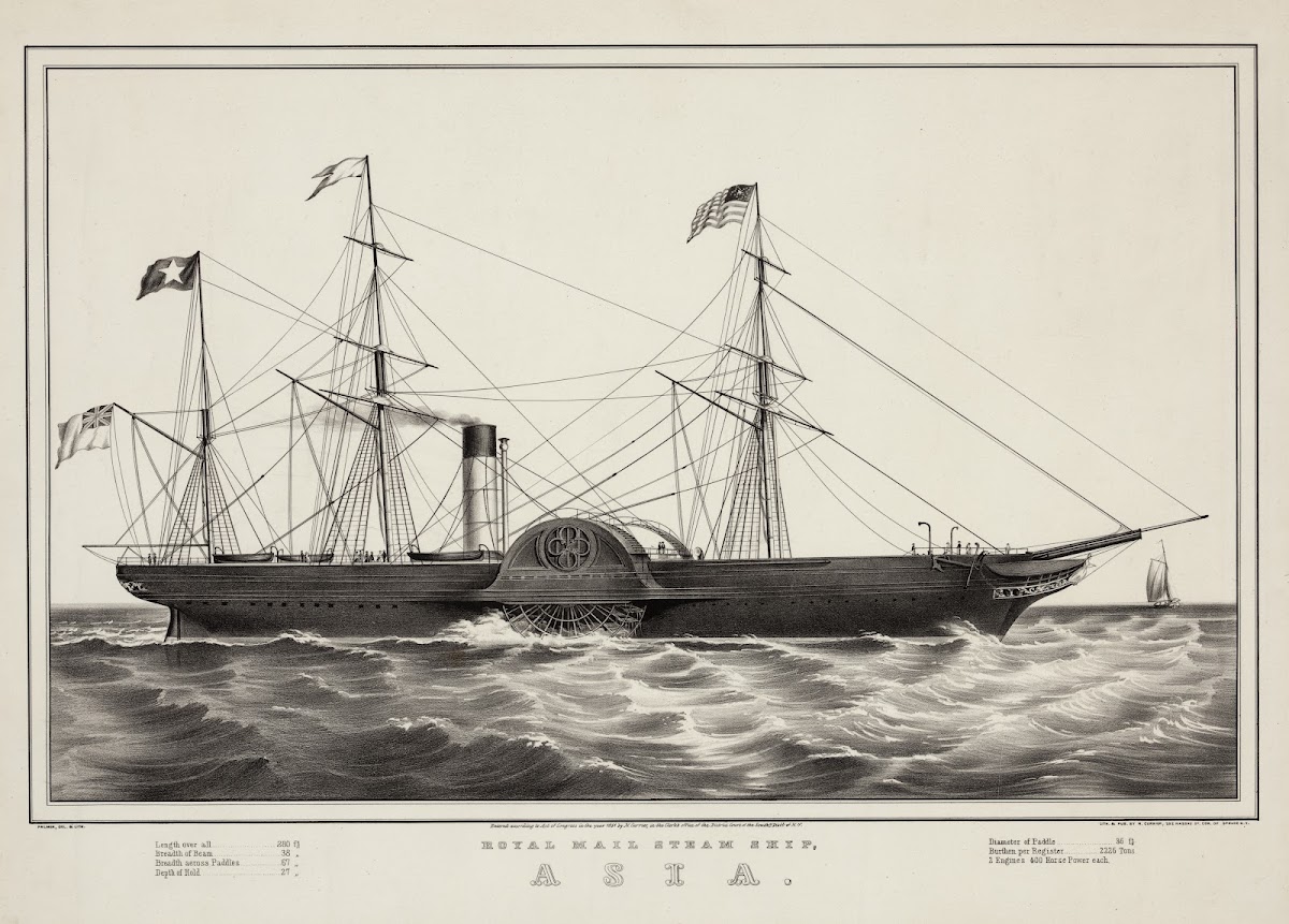Royal mail steam ship Asia 1851