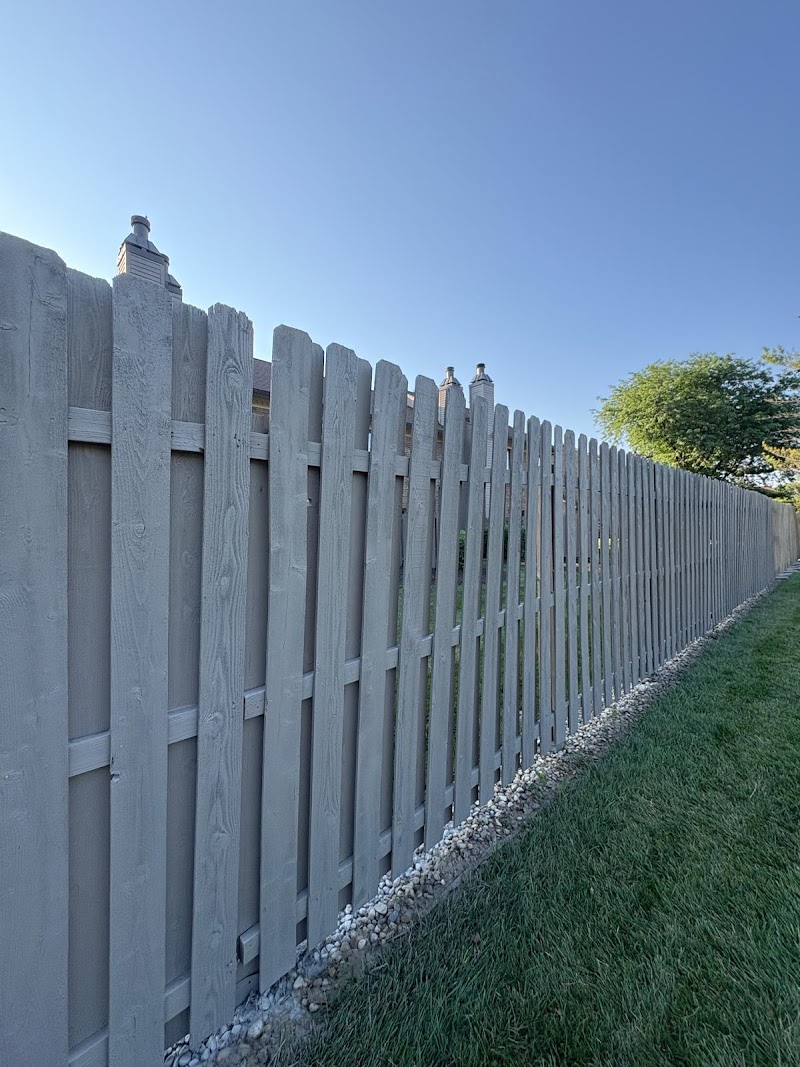 Yardley Court, fence pressure washing and staining — view 1
