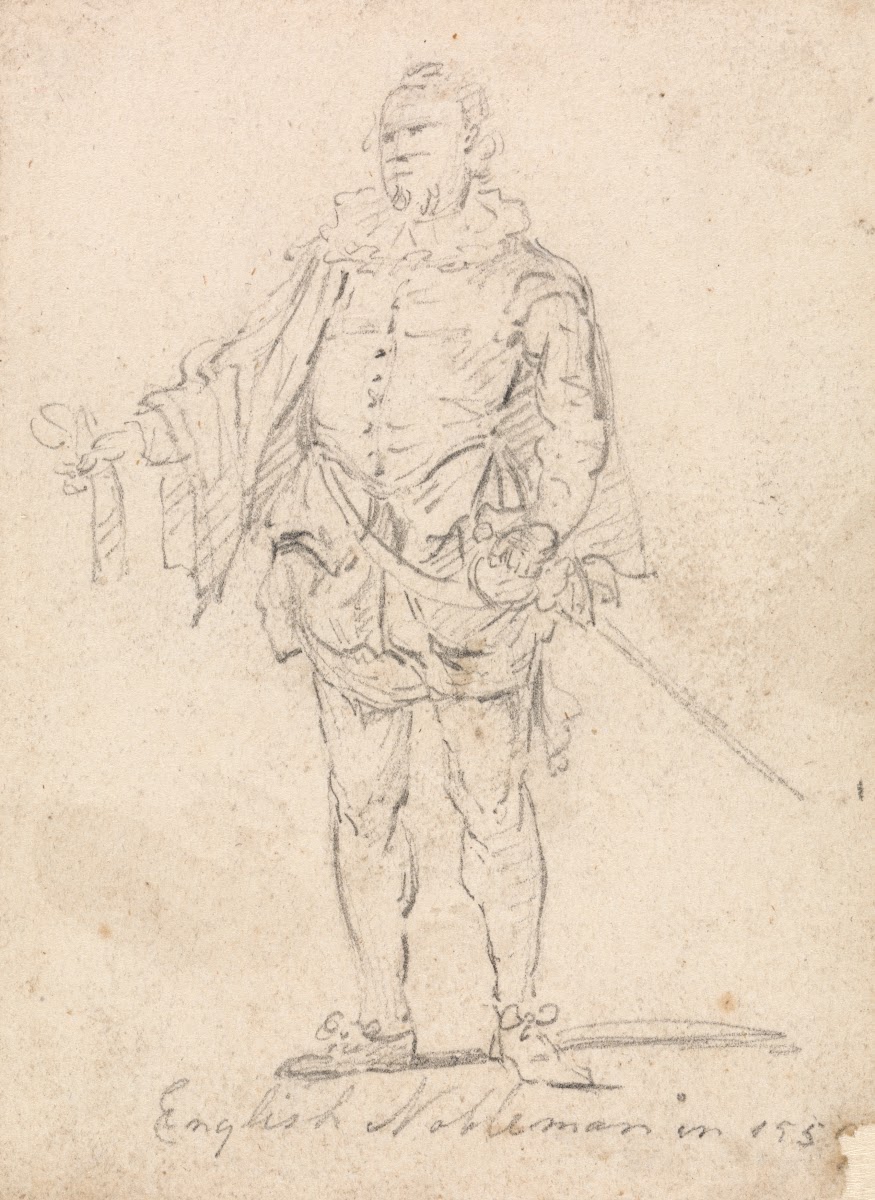 Figure Costume Study English Nobleman between 1793 and 1795