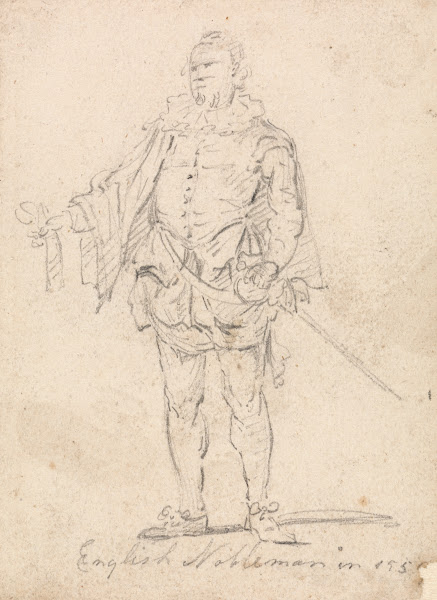Figure Costume Study English Nobleman between 1793 and 1795