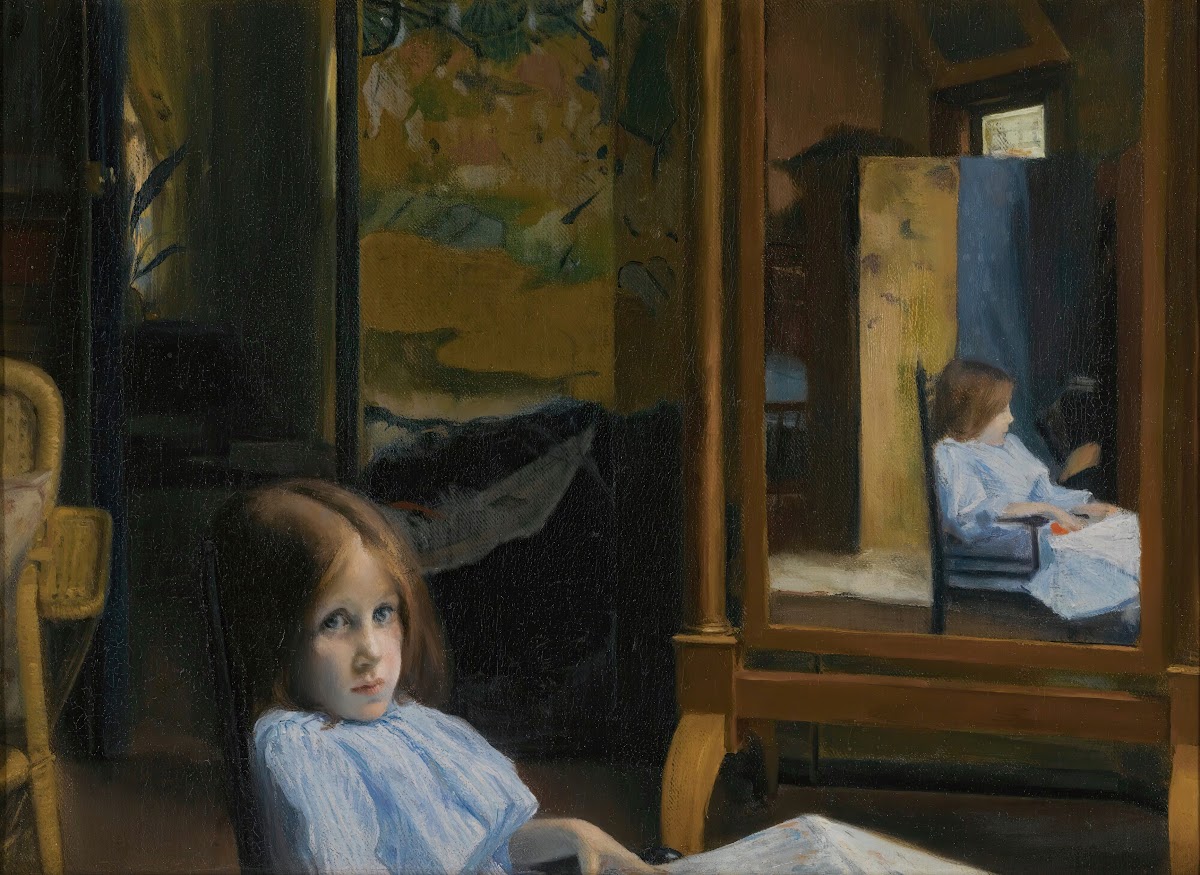 Fillette Lucie Esnault Au Psyché 1889