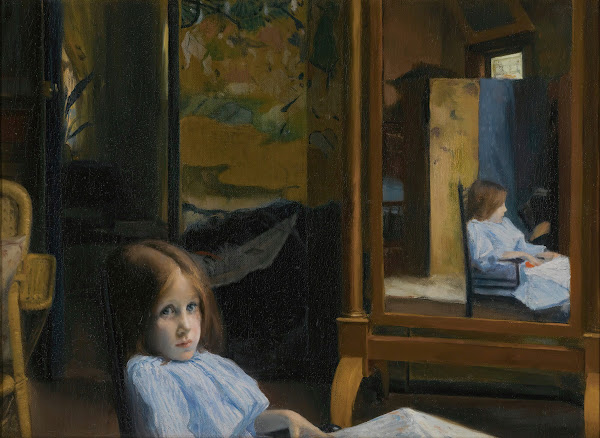 Fillette Lucie Esnault Au Psyché 1889