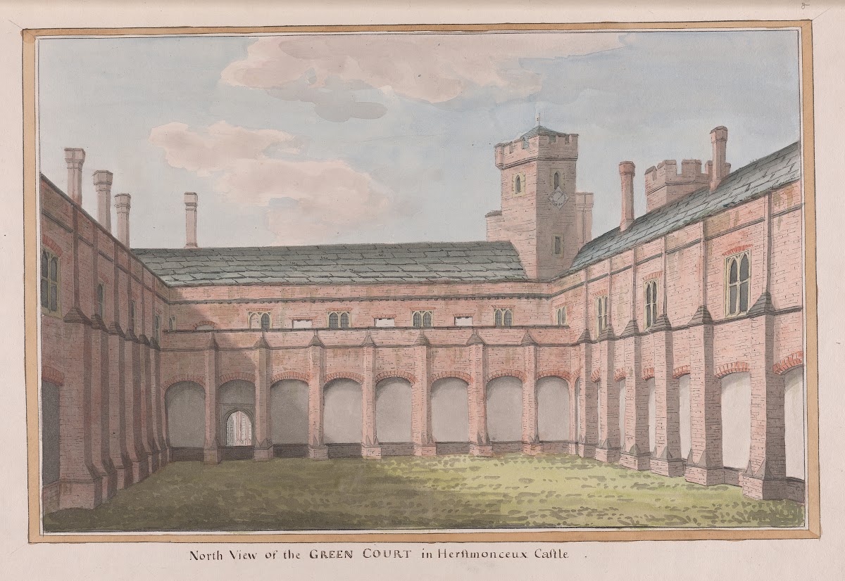Herstmonceux Castle East Sussex North View of the Green Court
