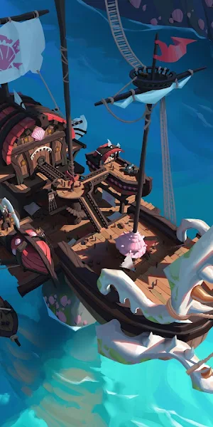 Pirate Ship With Bone Figurehead 8K Wallpaper Background