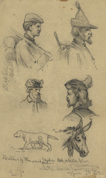 Sketches on the line of march Bucktails 1863